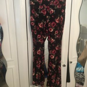 No Boundaries Floral Flare Pants